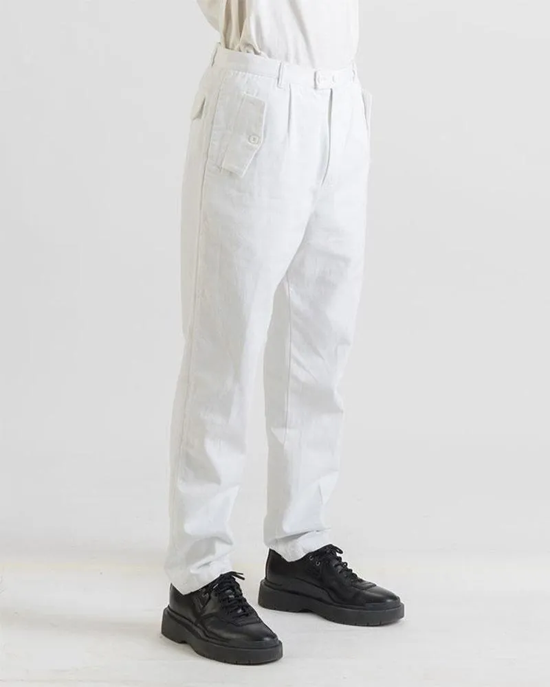 TYSON - ORIGINAL CAMO TROUSERS - Warm Twill Cotton White