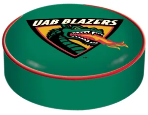 UAB Blazers HBS Green Red Vinyl Elastic Slip Over Bar Stool Seat Cushion Cover