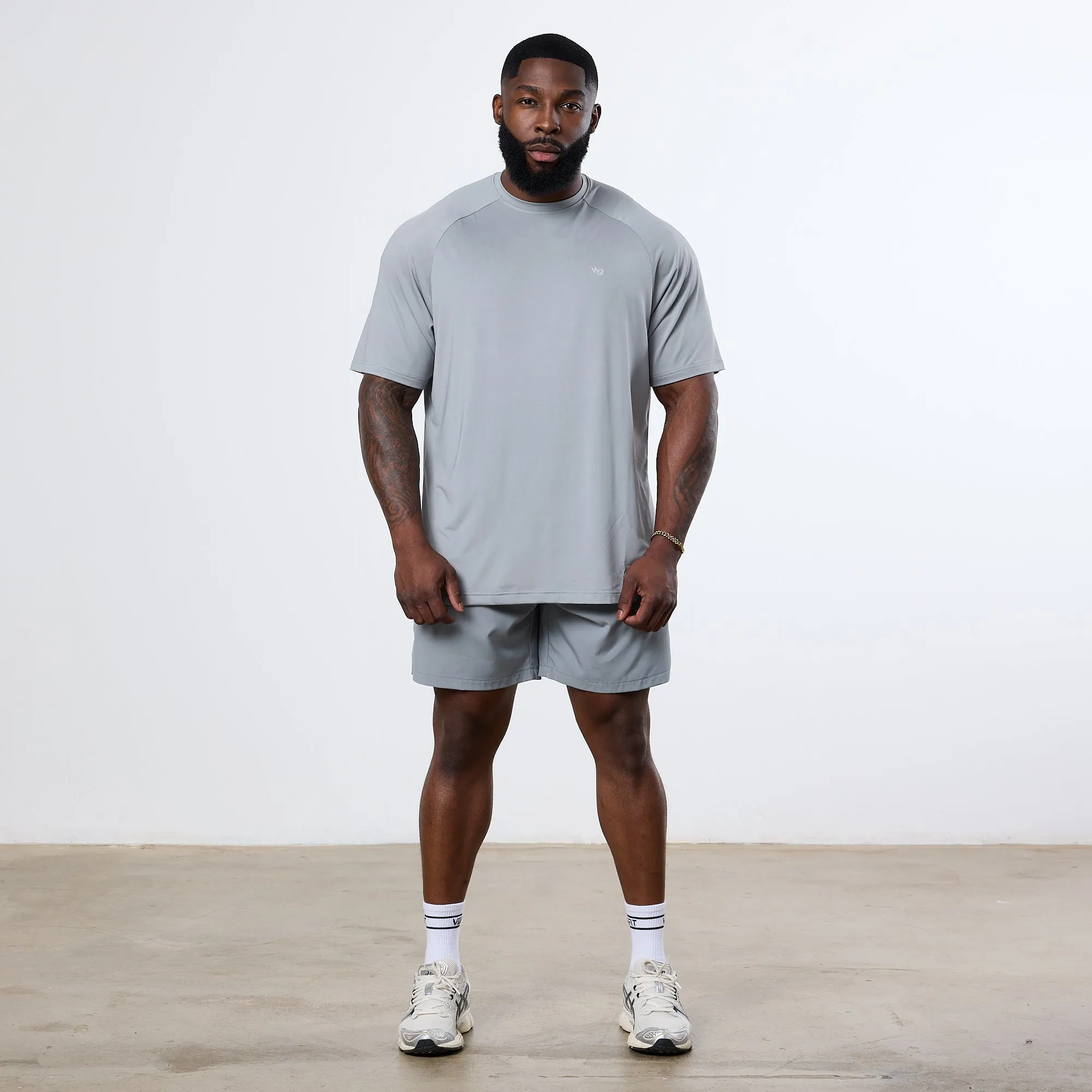 Vanquish Essential Steel Grey Performance Oversized T Shirt