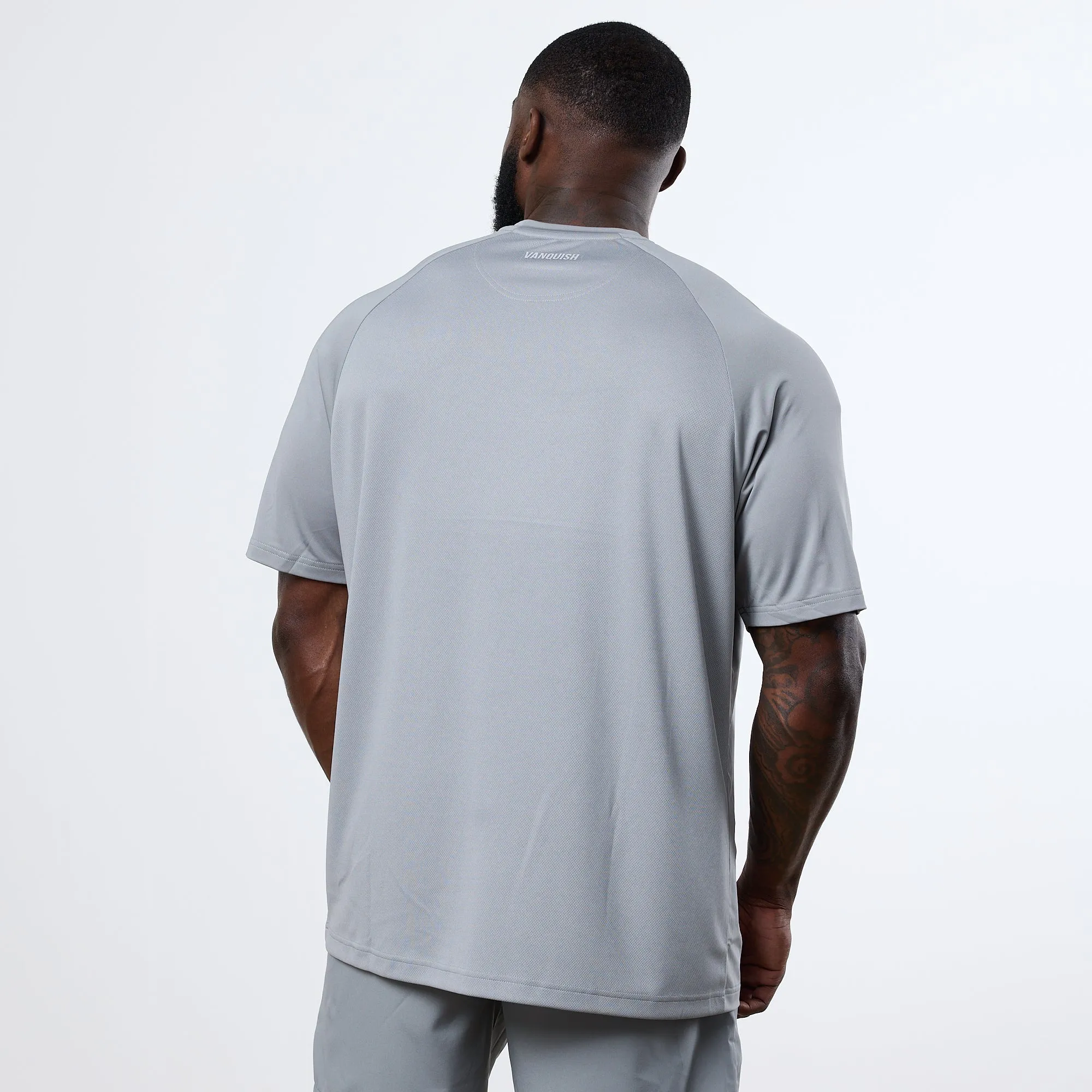 Vanquish Essential Steel Grey Performance Oversized T Shirt