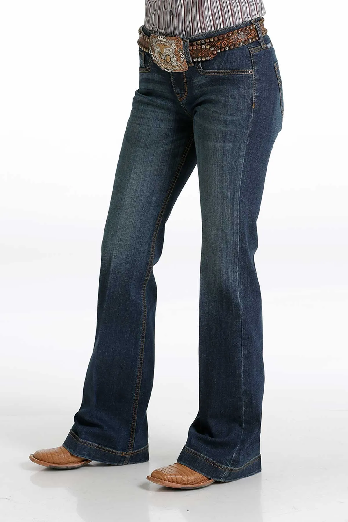 WOMEN'S SLIM FIT LYNDEN JEAN - DARK STONEWASH